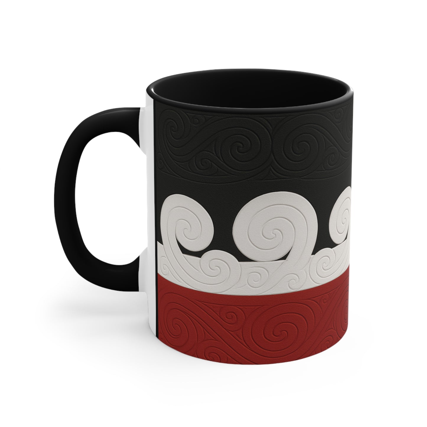 Mana Motuhake #2 Colorful Accent Mug 11oz - Black