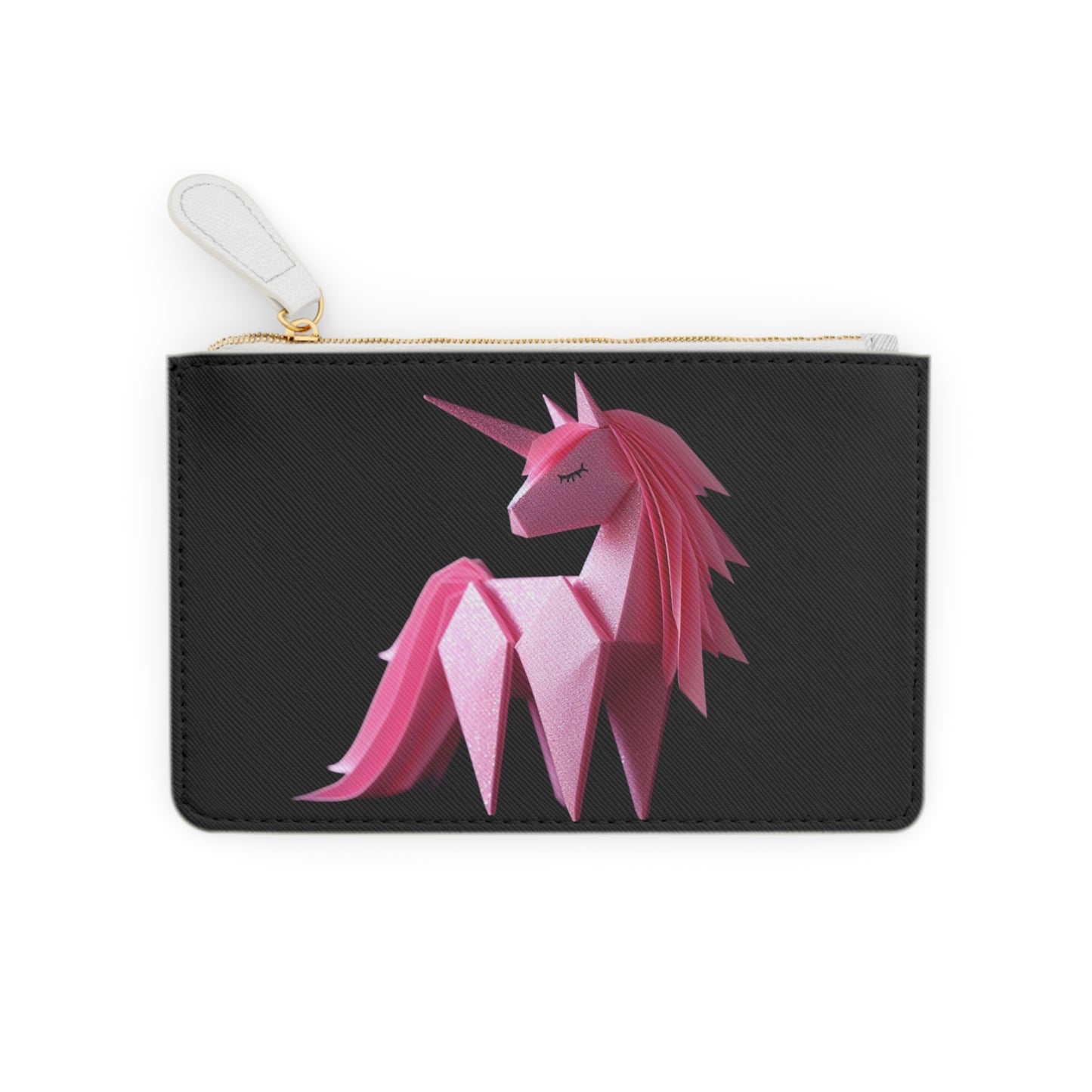 Origami Pink Unicorn Mini Clutch Bag