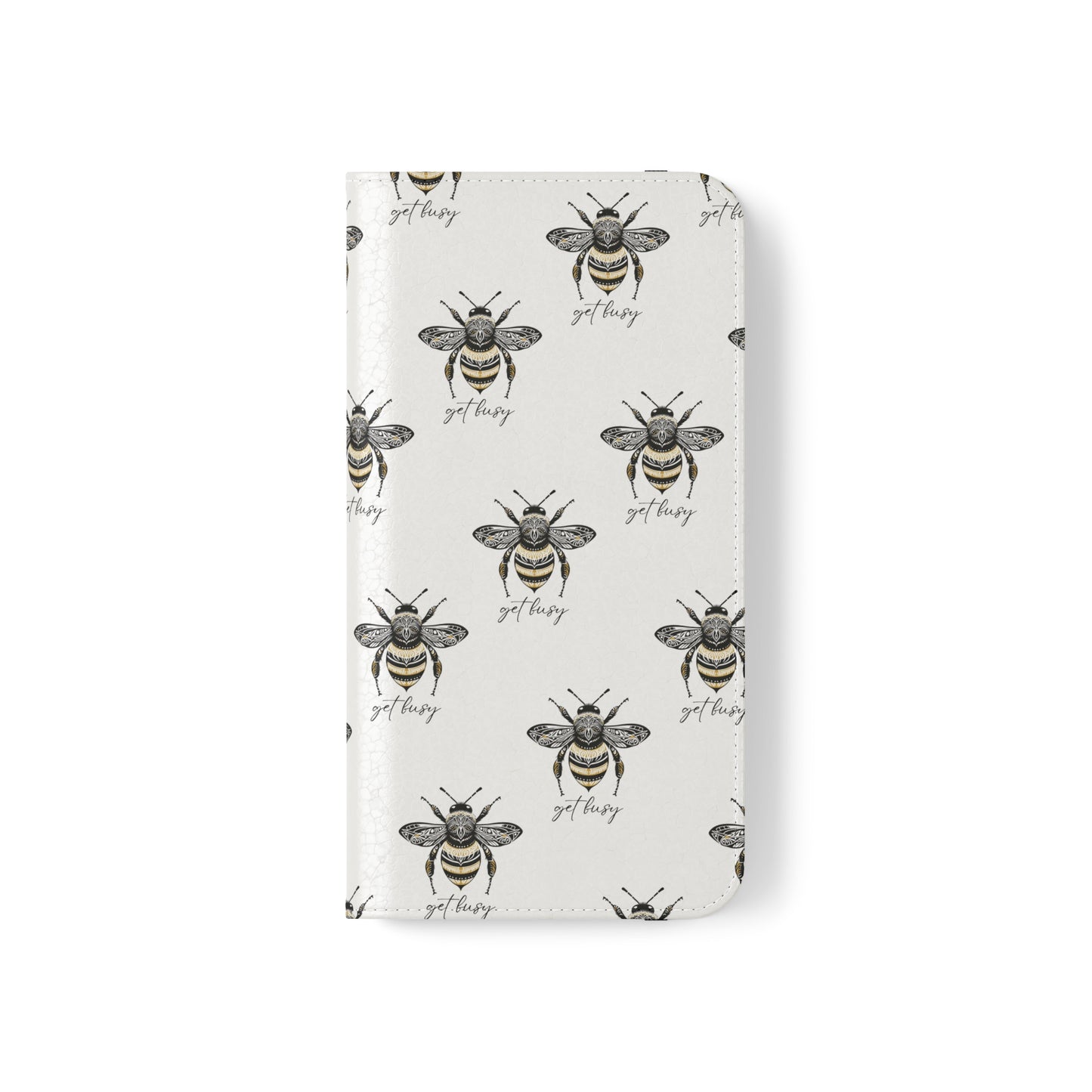 Get Busy Bee Flip Cases for iPhone/Samsung - white