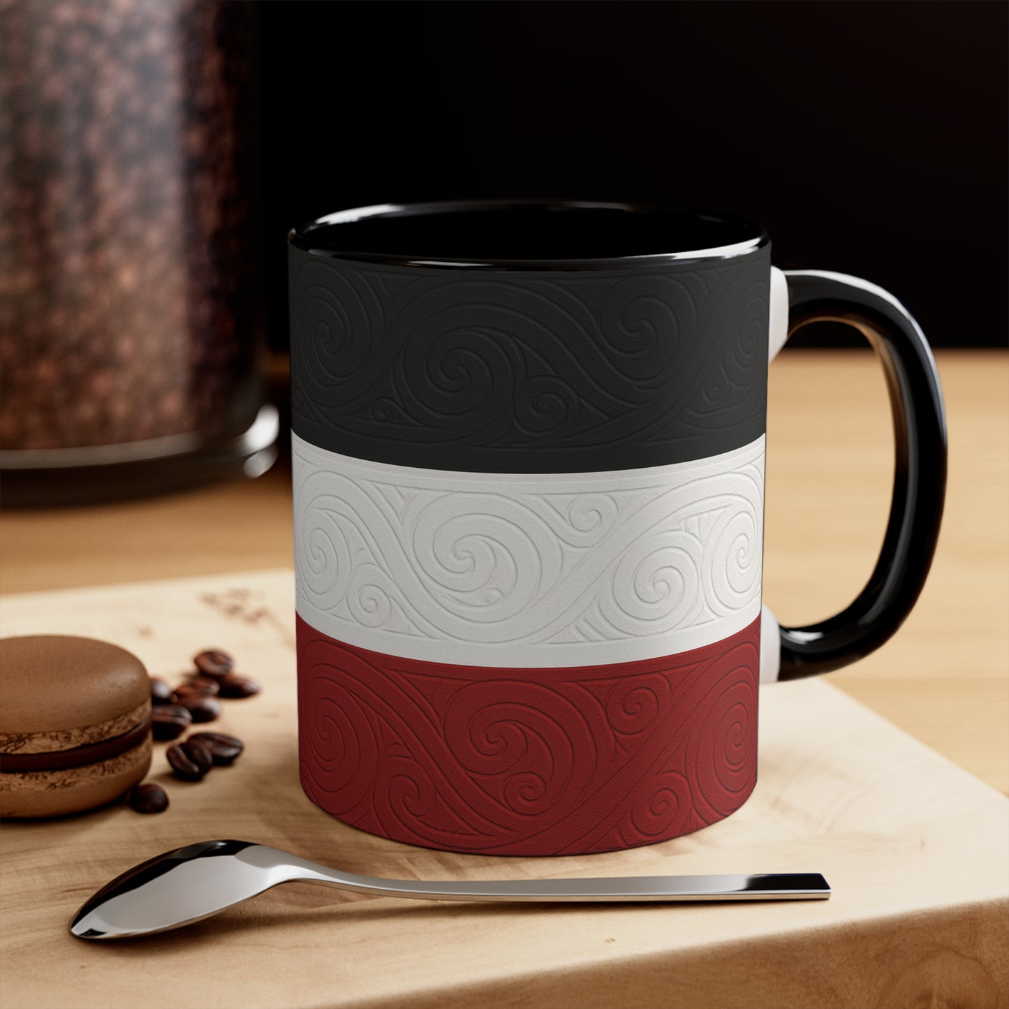 Mana Motuhake #1 Colorful Accent Mug 11oz - Black