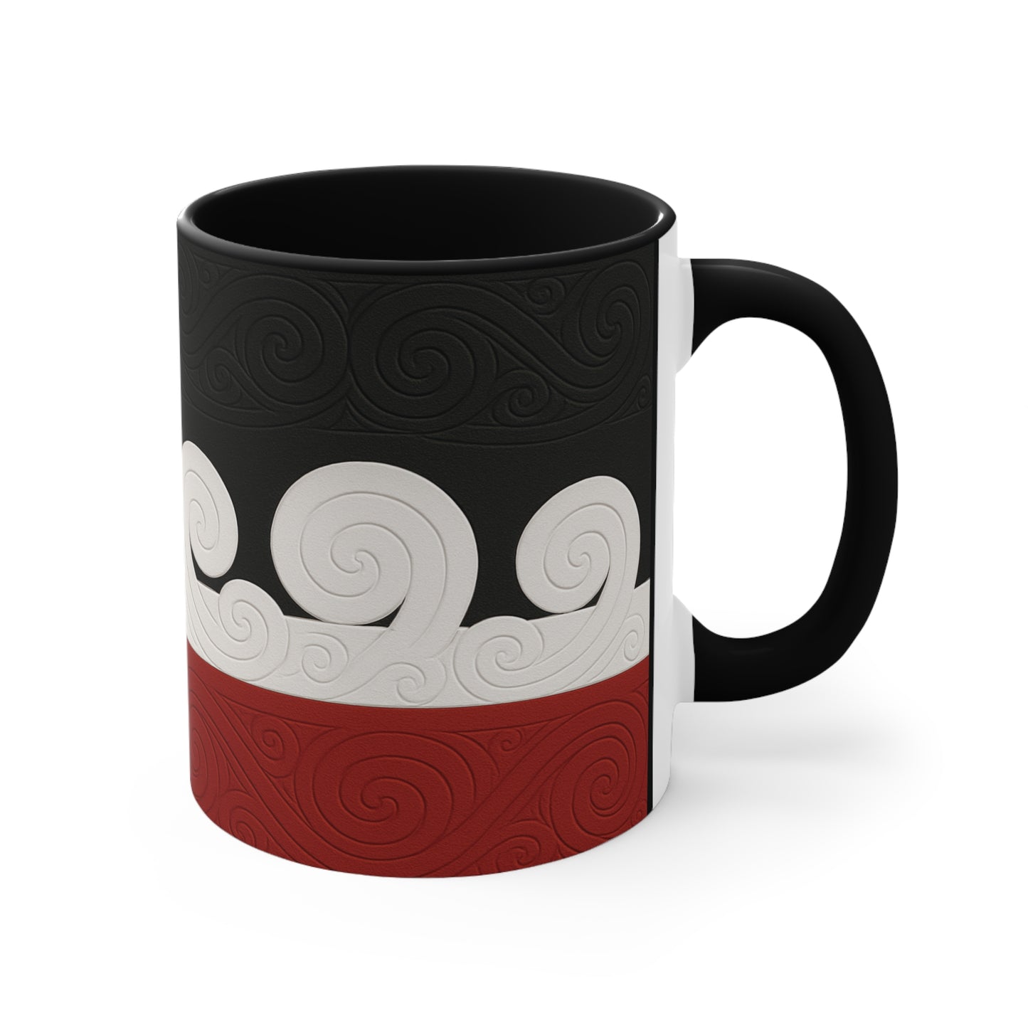 Mana Motuhake #2 Colorful Accent Mug 11oz - Black