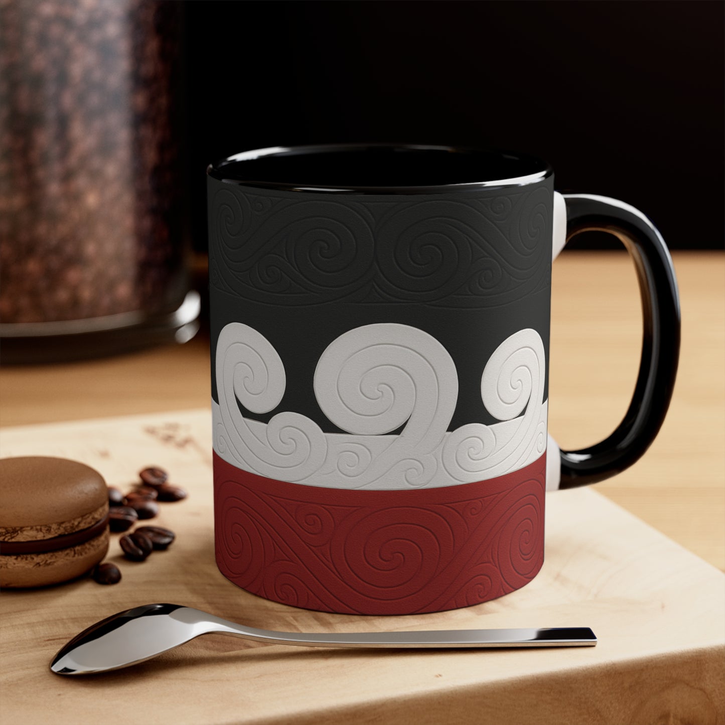 Mana Motuhake #2 Colorful Accent Mug 11oz - Black