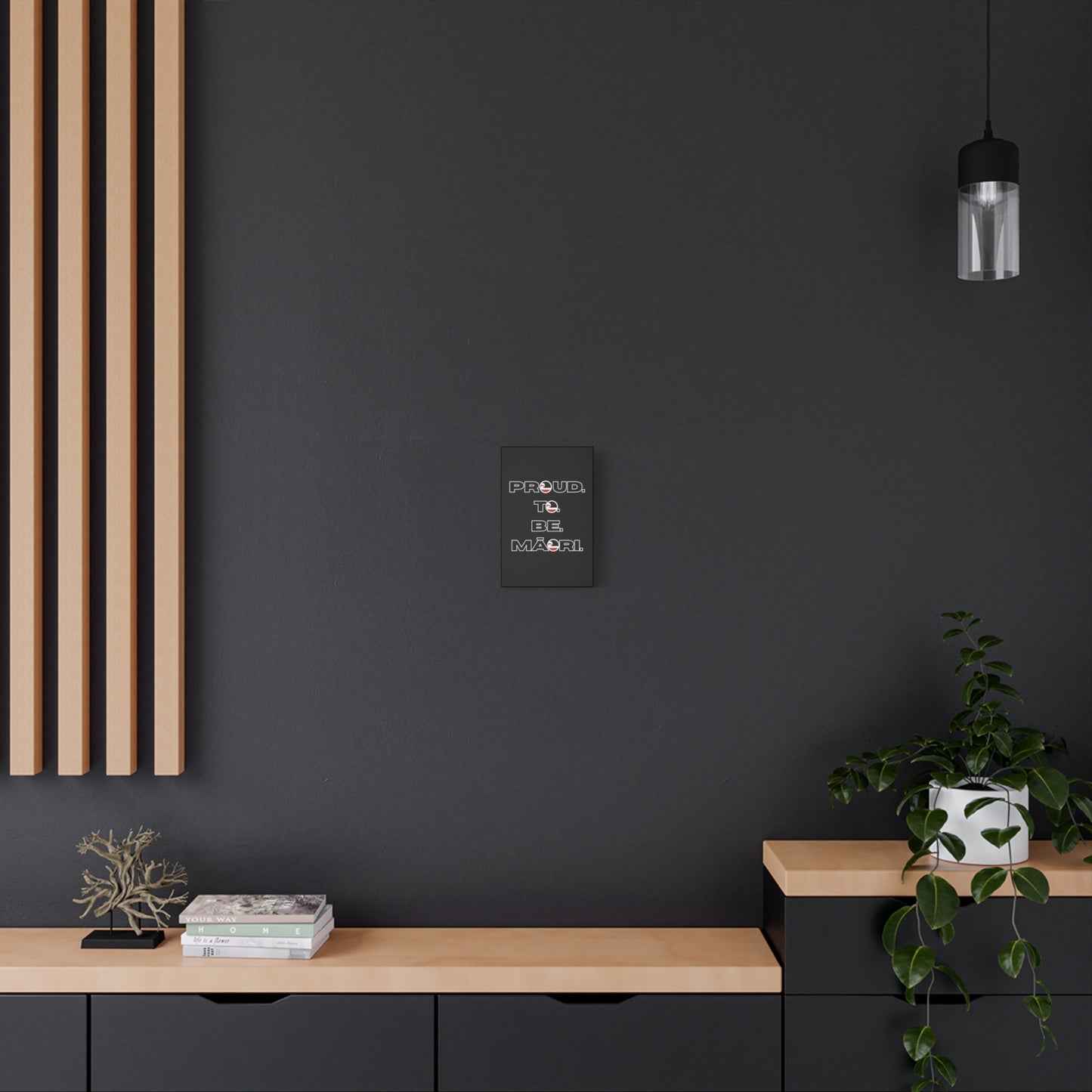Proud. To. Be. Māori. Classic Canvas - Black