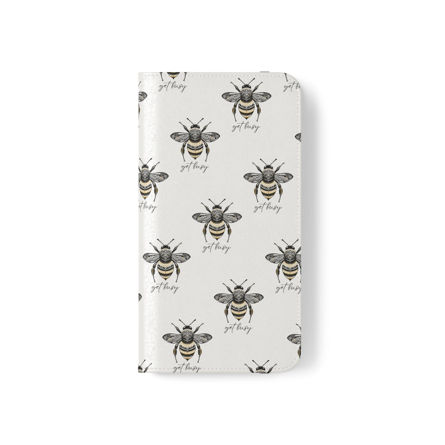 Get Busy Bee Flip Cases for iPhone/Samsung - white