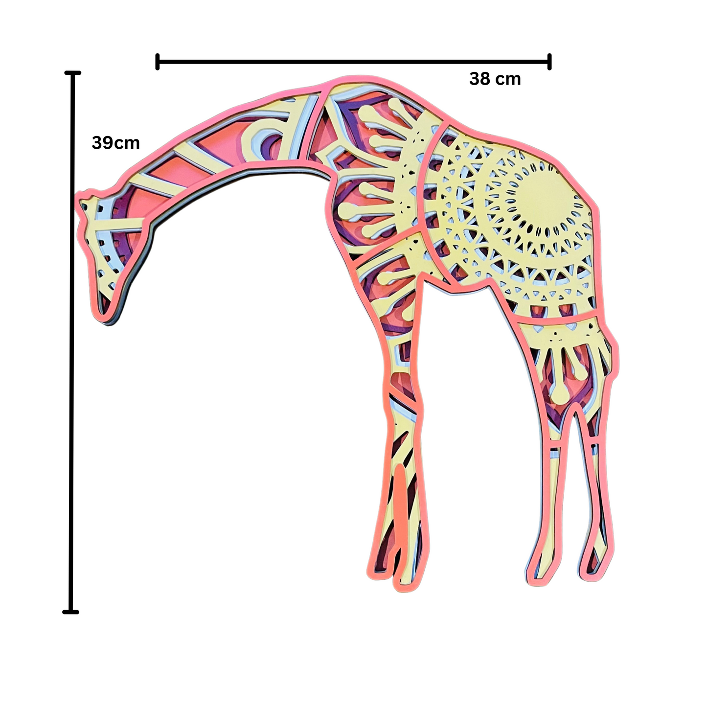 Laser Cut Giraffe Wall Art