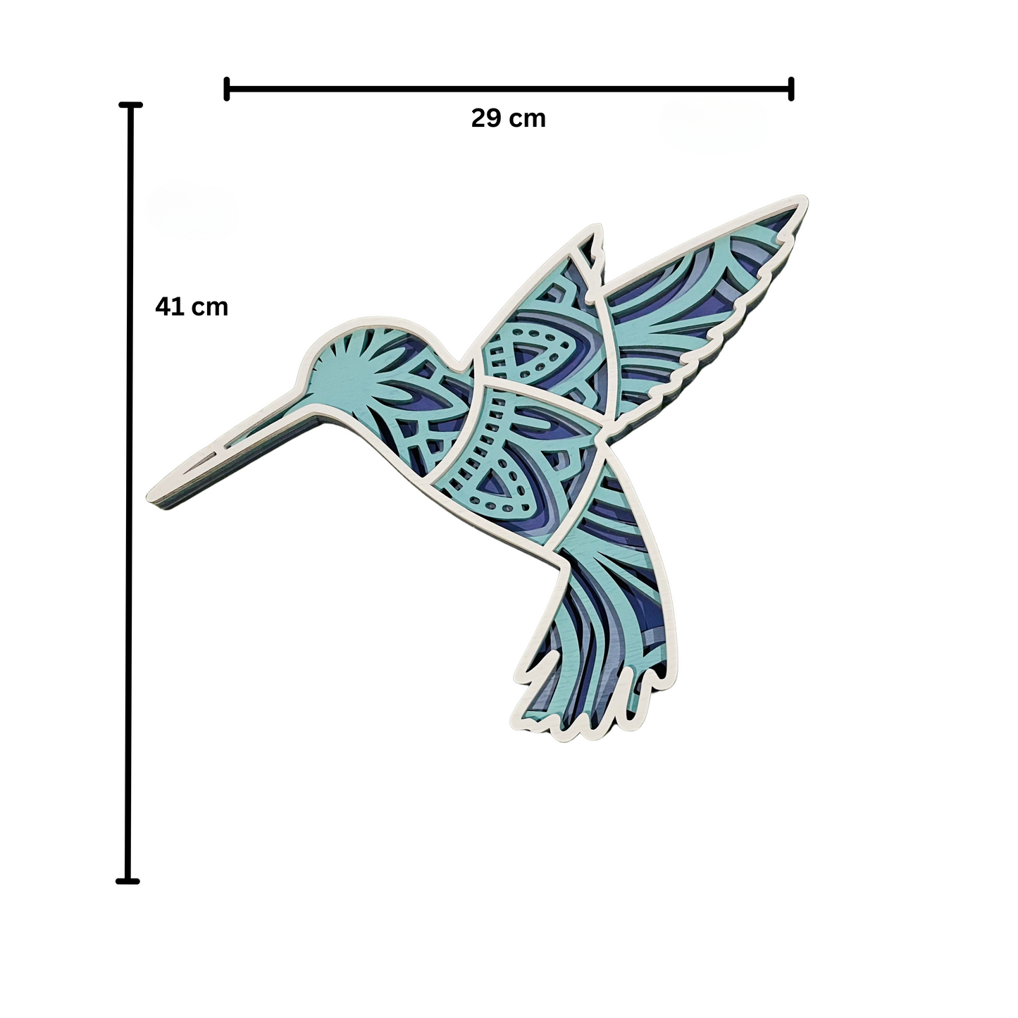 Laser Cut Hummingbird Wall Art - large