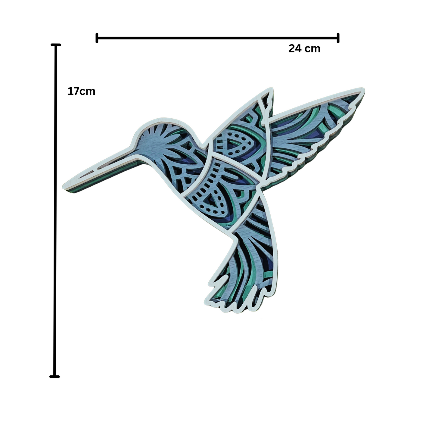 Laser Cut Hummingbird Wall Art - Small