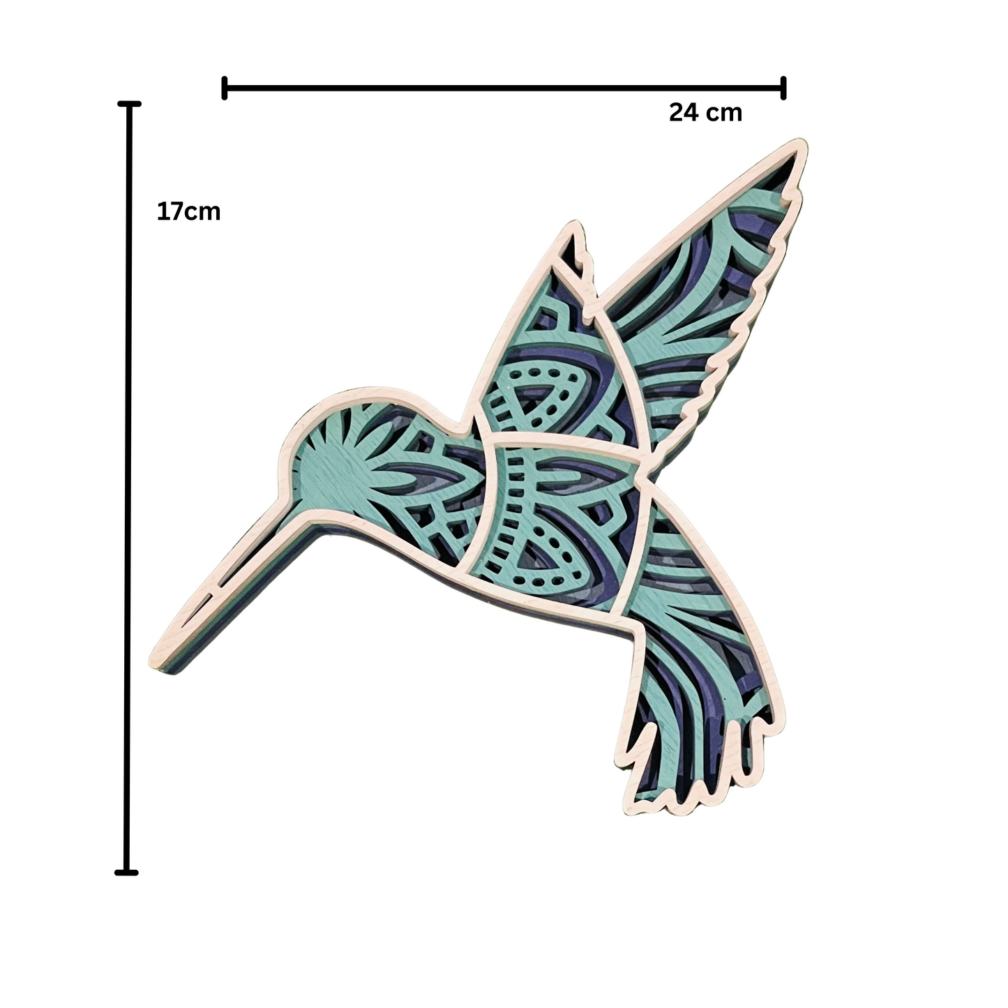 Laser Cut Hummingbird Wall Art - Small