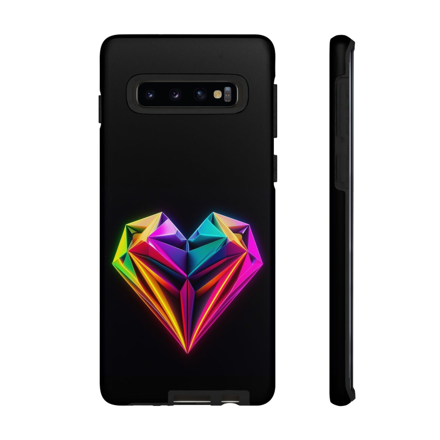 Origami Neon Heart Tough Cases iPhone/Google/Samsung