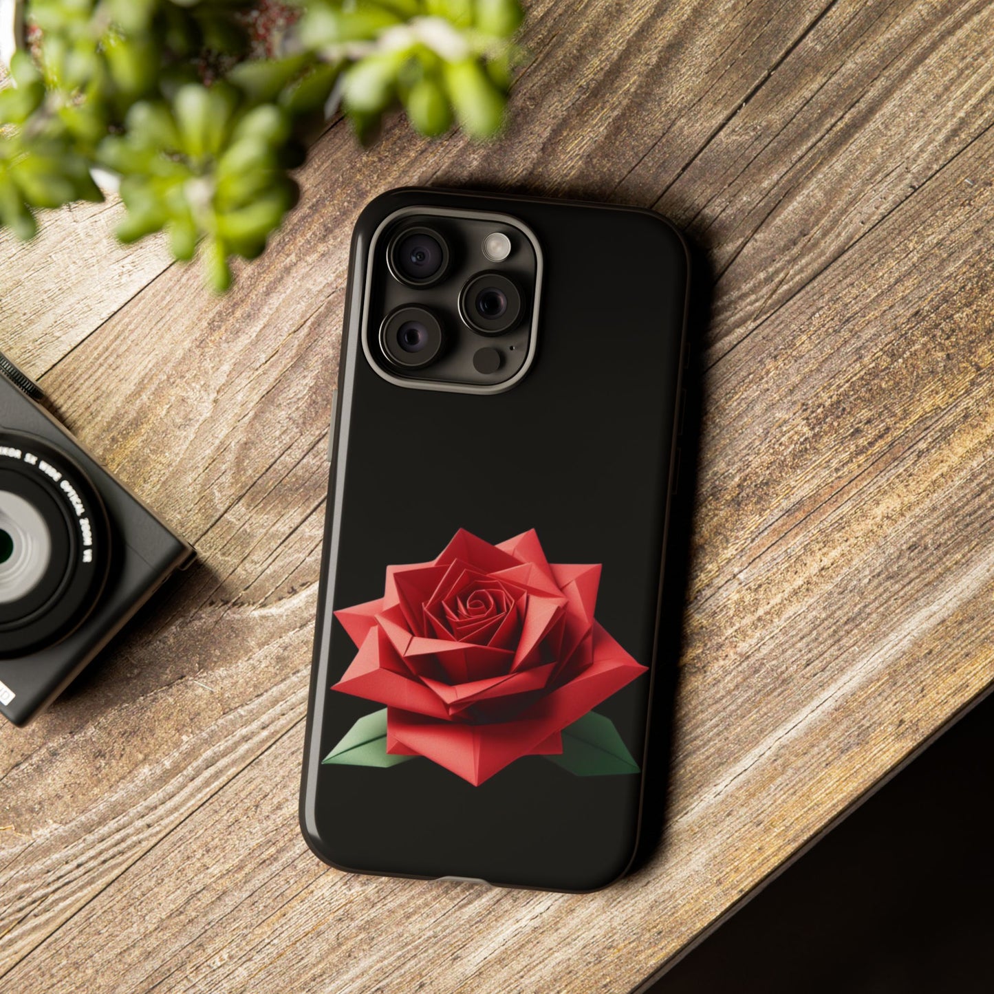 Origami Red Rose Tough Cases iPhone/Google/Samsung