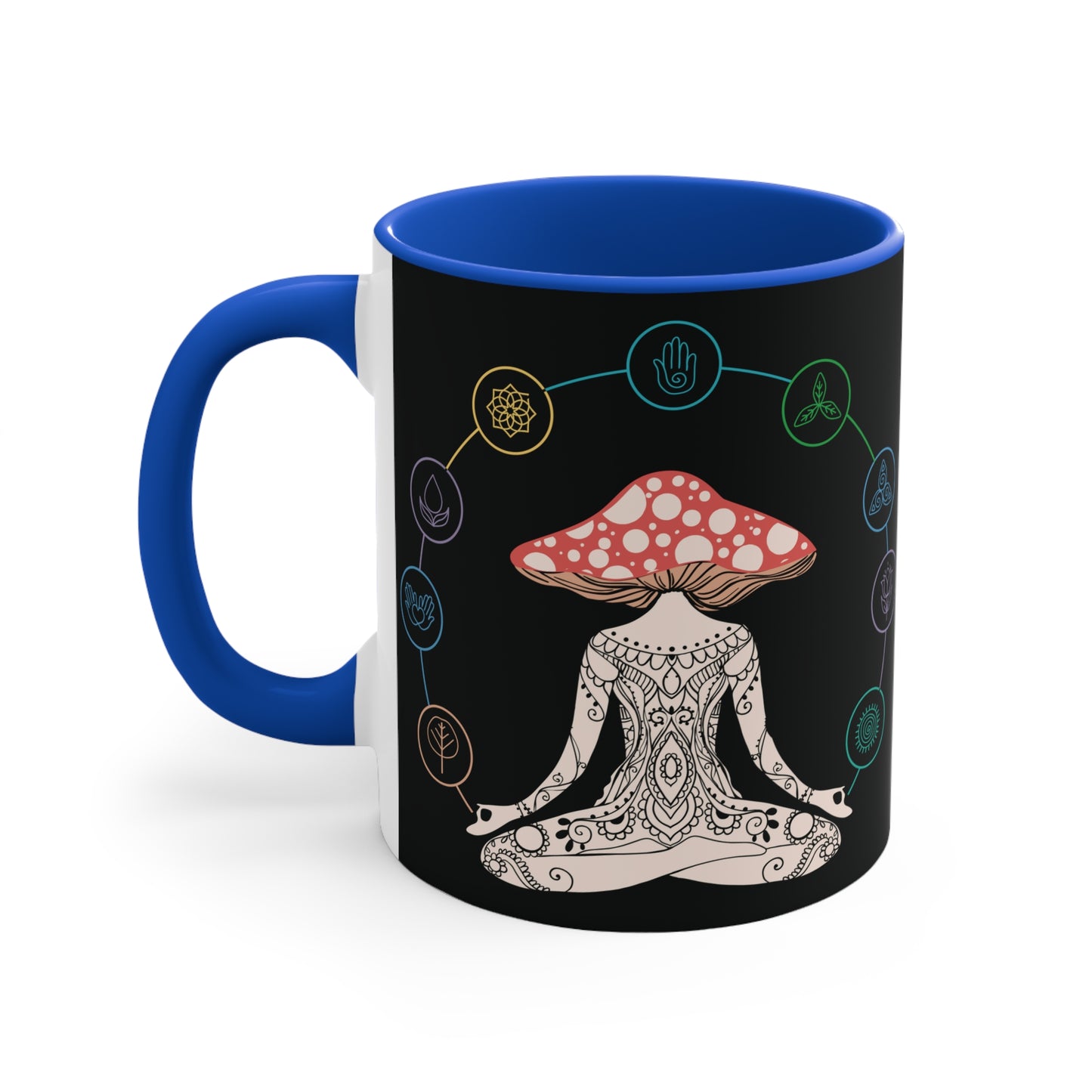 Trippin' Color Accent Mug 11oz - Zen Meditation Gift