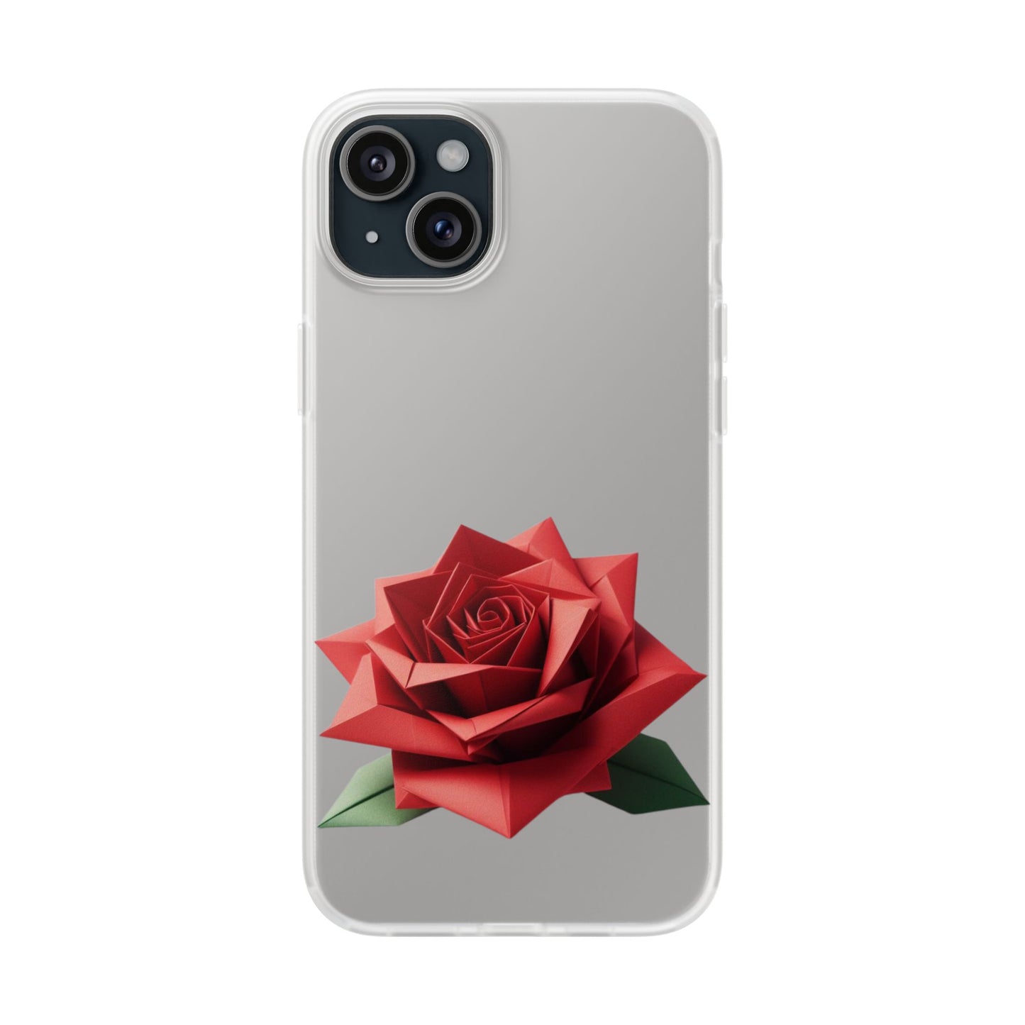 Origami Red Rose Flexi Cases