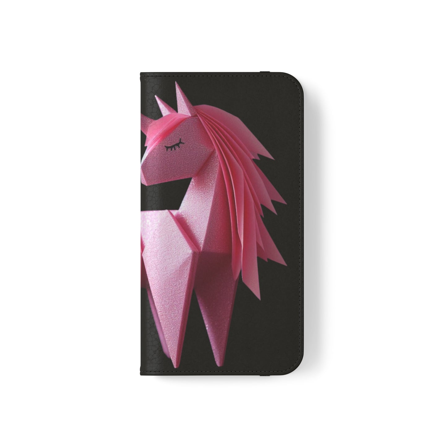 Origami Pink Unicorn Flip Cases iPhone/Samsung