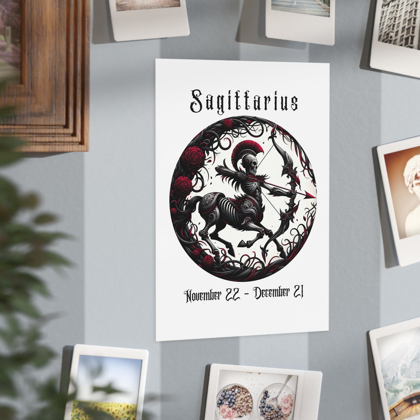 Gothic Sagittarius Unframed Prints - white