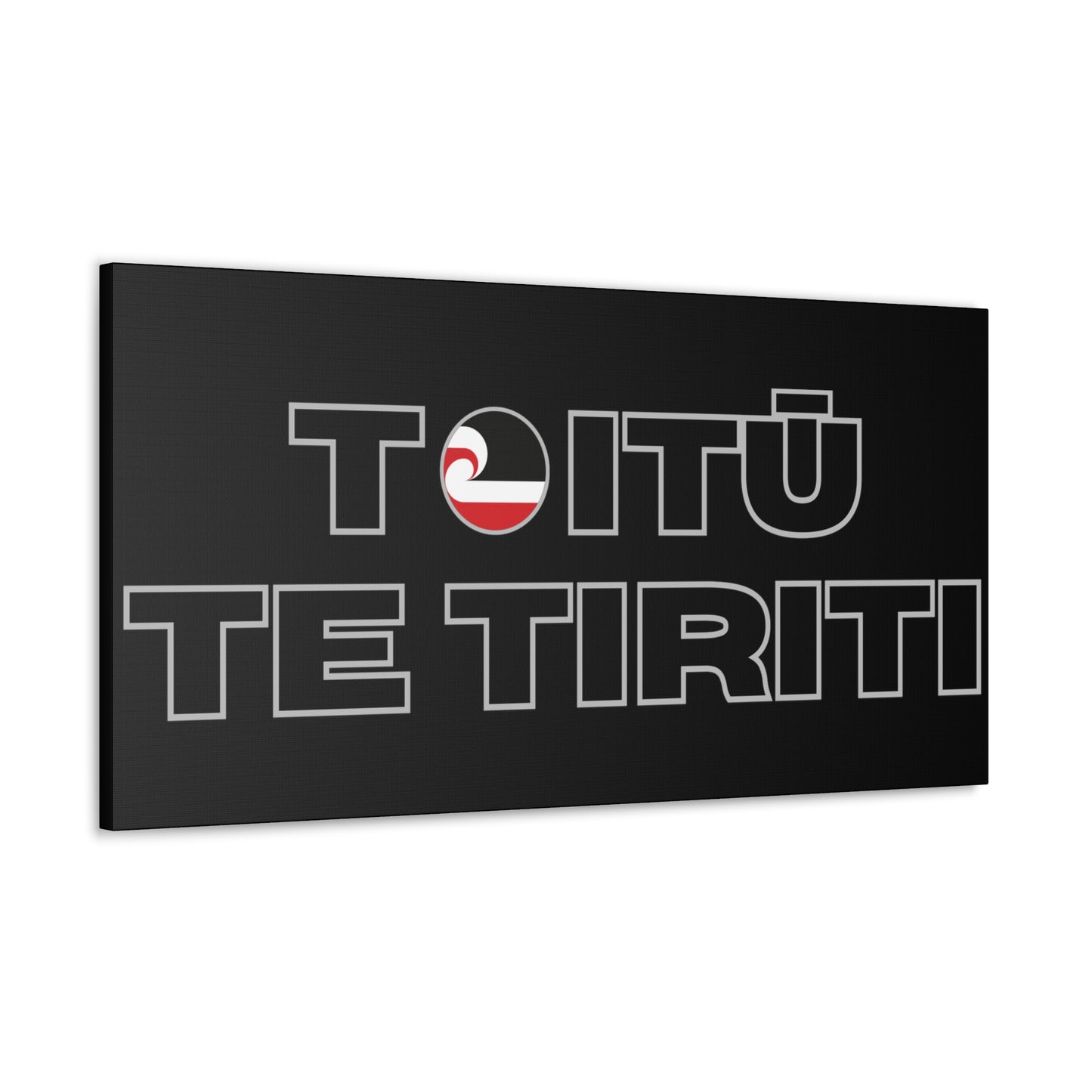 Toitū Te Tiriti Classic Canvas - Black