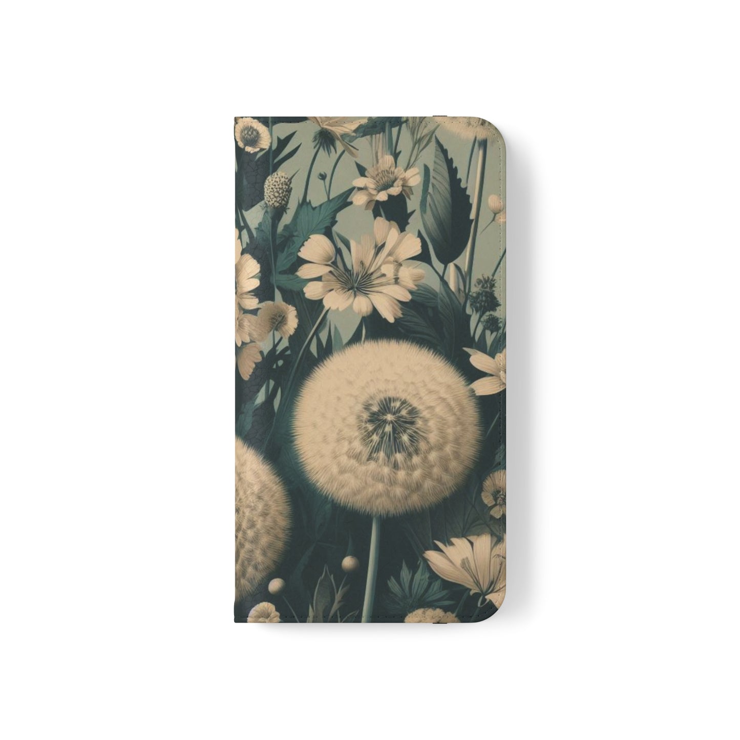 Blue & Cream Flowers Flip Cases iPhone/Samsung