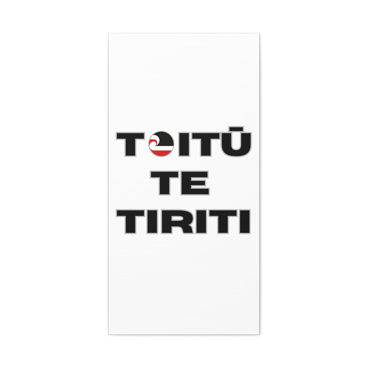 Toitū Te Tiriti Classic Canvas - White