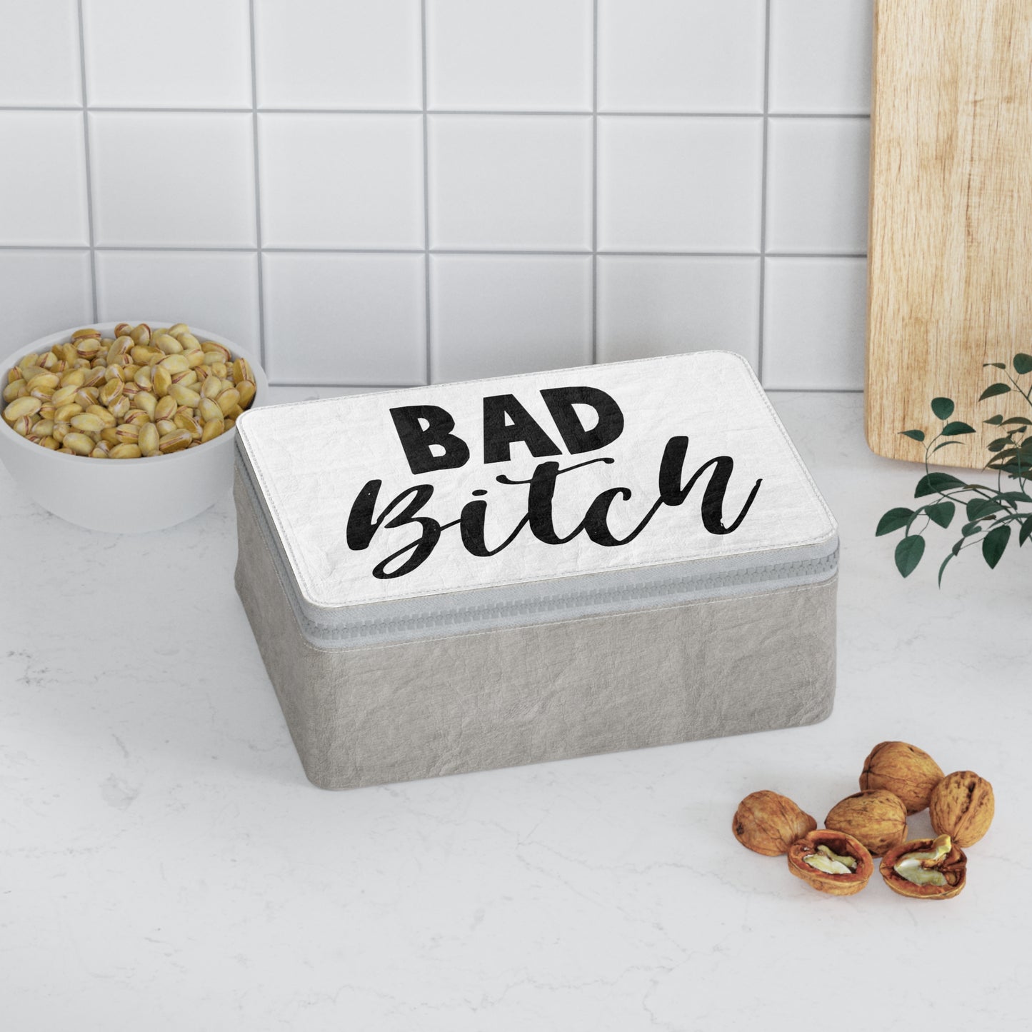 Bad Bitch Paper Lunch Bag  - White