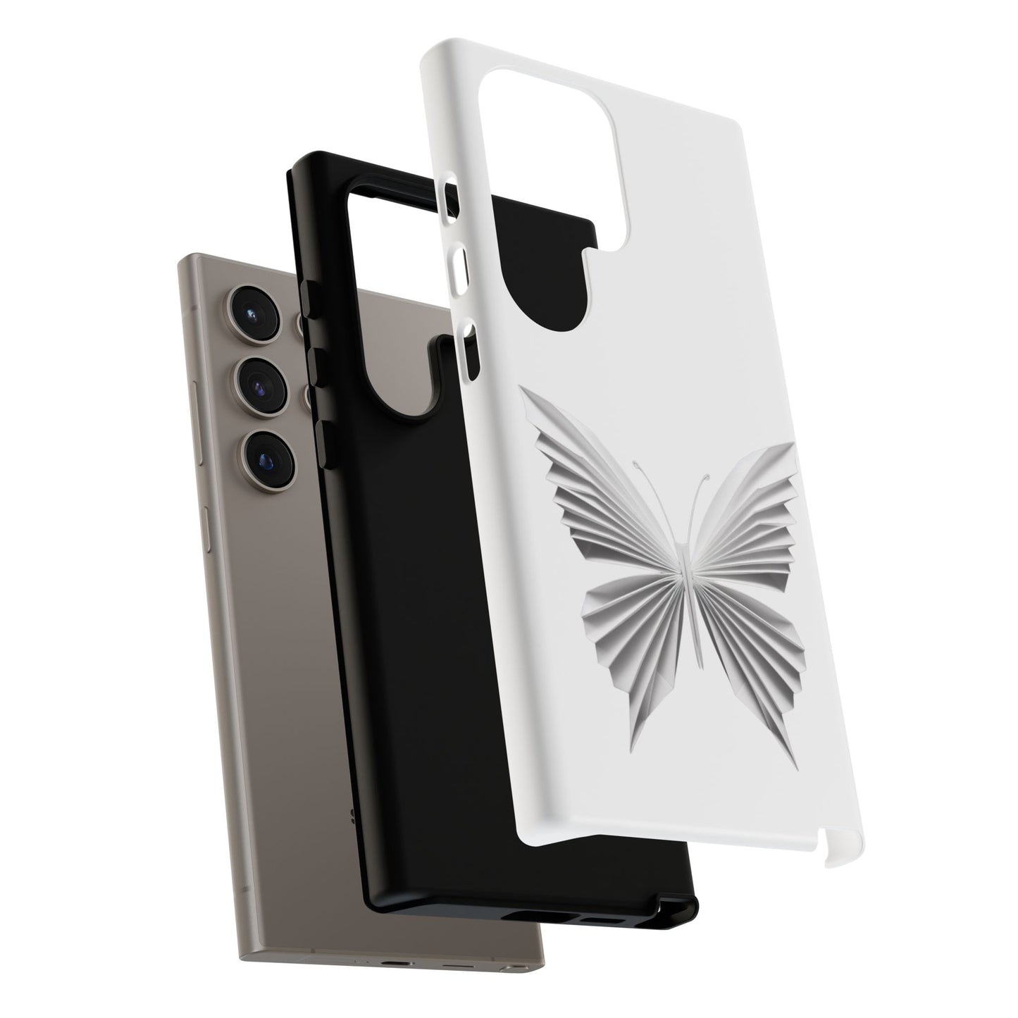 Origami White Butterfly Tough Cases iPhone/Google/Samsung