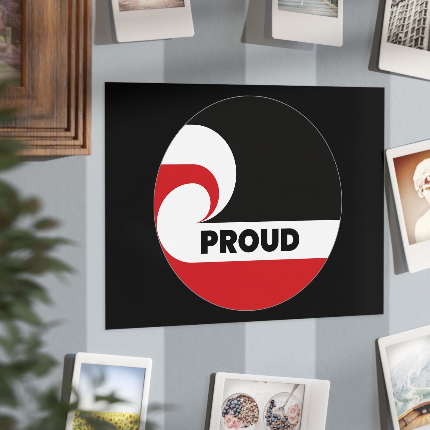 PROUD (circle) Unframed Prints - black