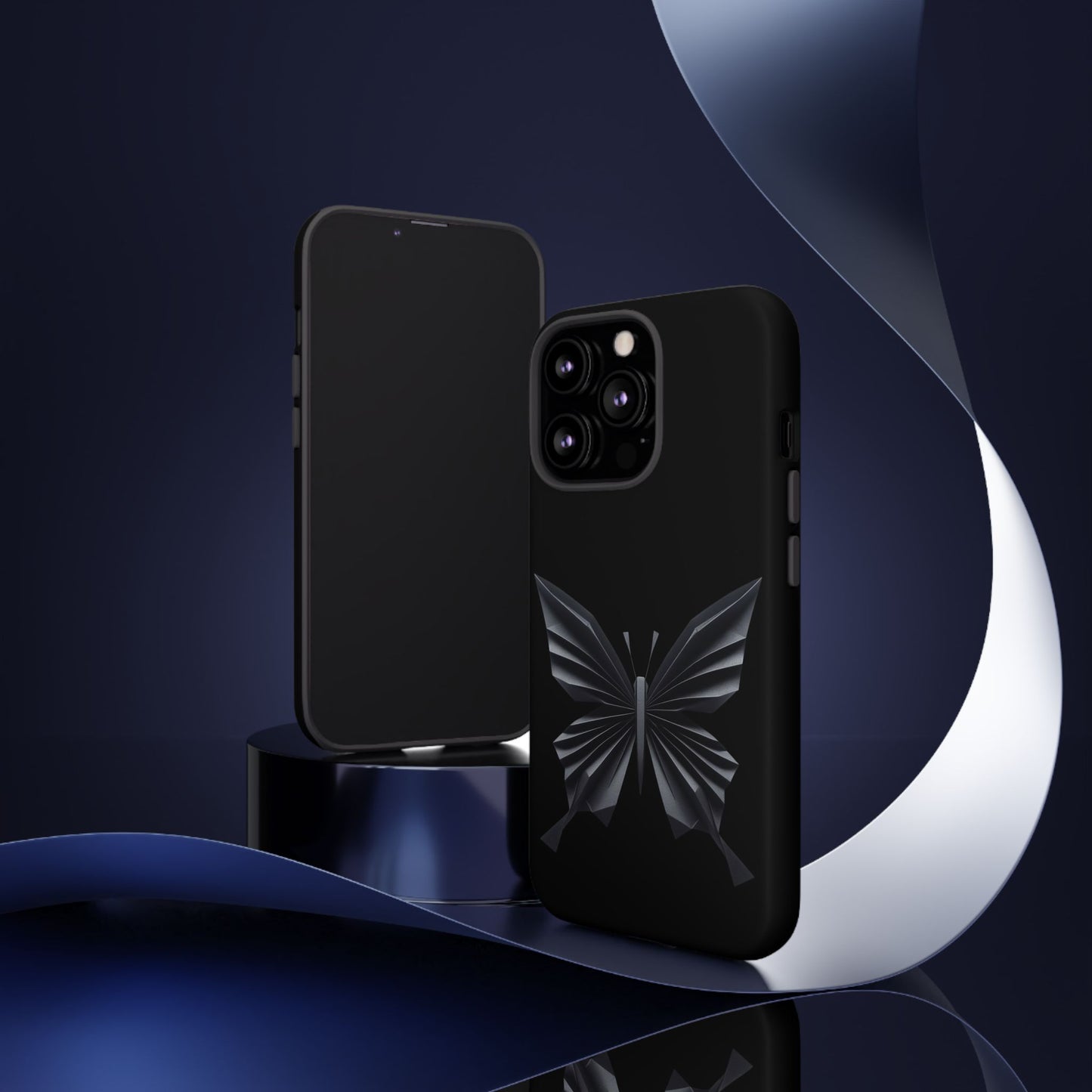 Origami Black Butterfly Tough Cases iPhone/Google/Samsung