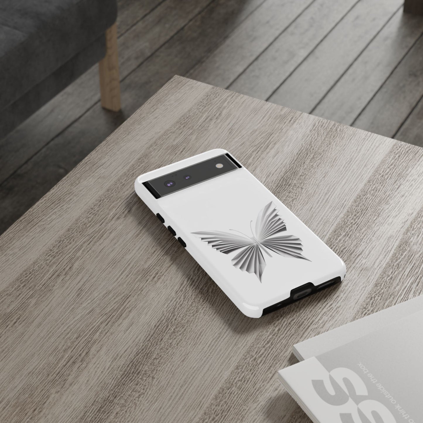 Origami White Butterfly Tough Cases iPhone/Google/Samsung