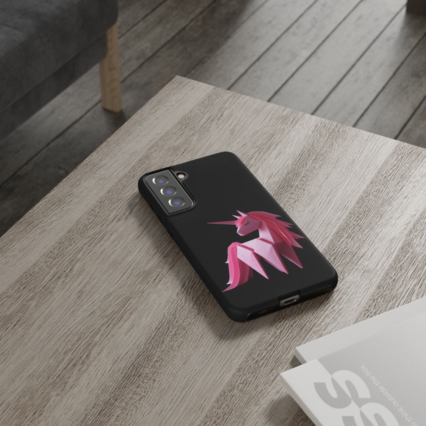 Origami Pink Unicorn Tough Cases iPhone/Google/Samsung