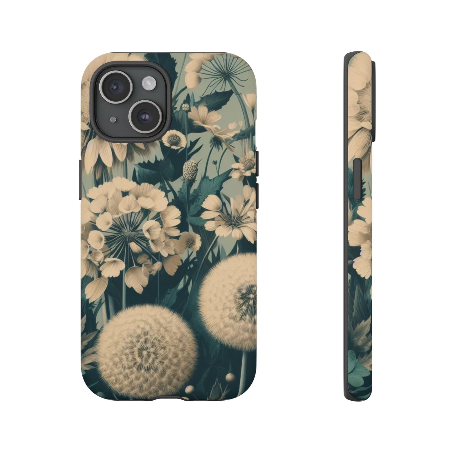 Blue & Cream Flowers Tough Cases iPhone/Google/Samsung