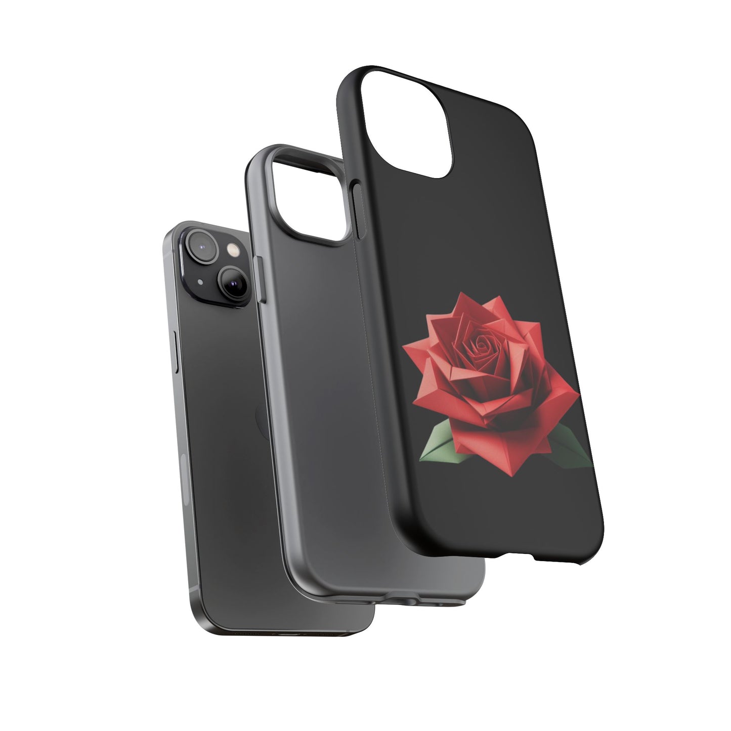 Origami Red Rose Tough Cases iPhone/Google/Samsung