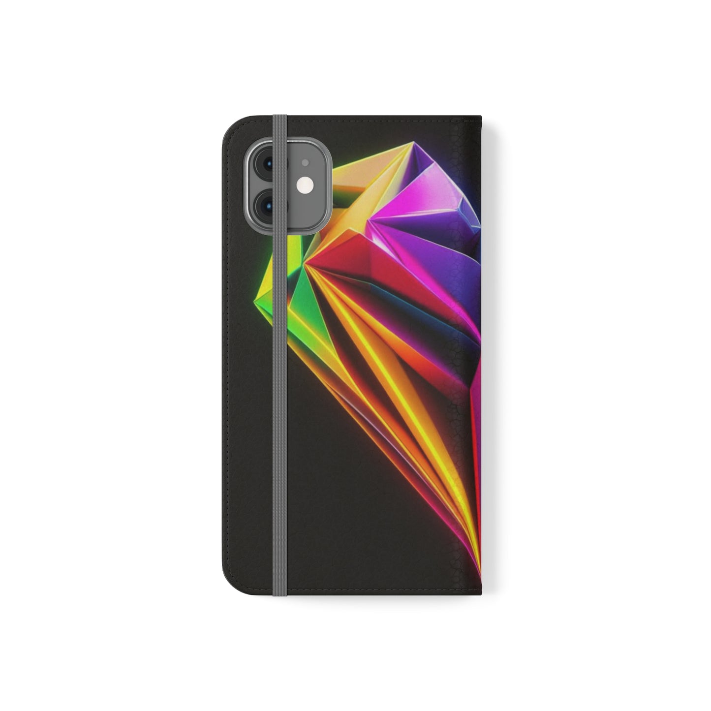 Origami Neon Heart Flip Cases - iPhone/Samsung