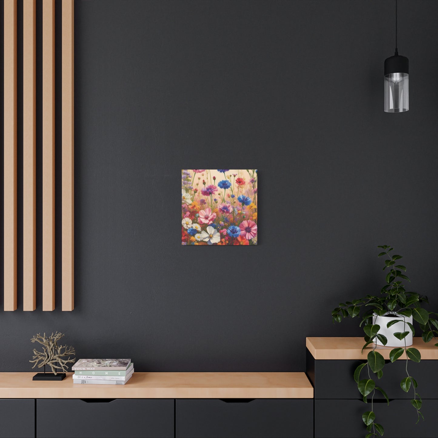 Wild Flowers Classic Canvas - Black