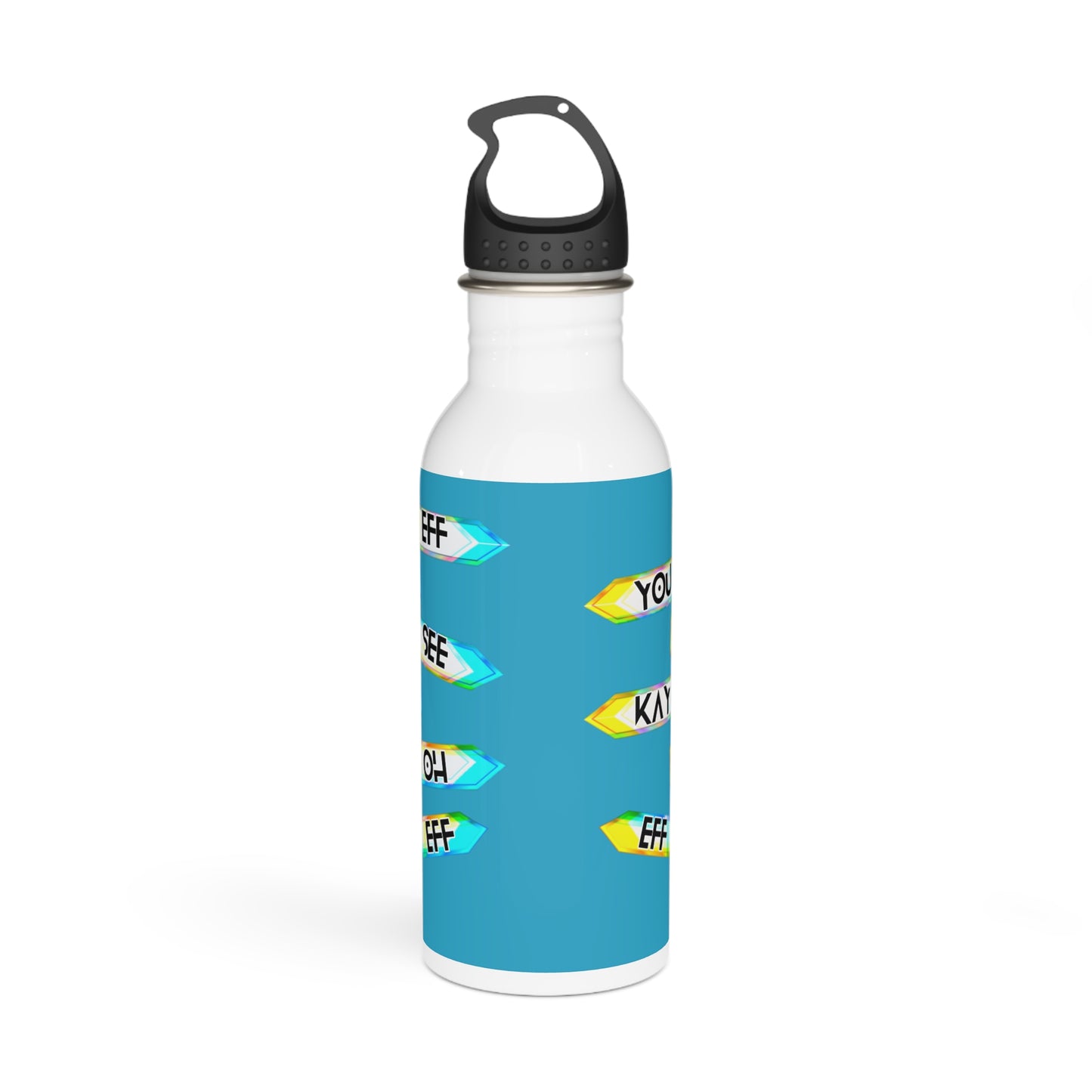 Eff You See Kay Oh Eff Eff Stylish Stainless Steel Water Bottle - Eco-Friendly, Durable, Perfect for On-the-Go - Teal