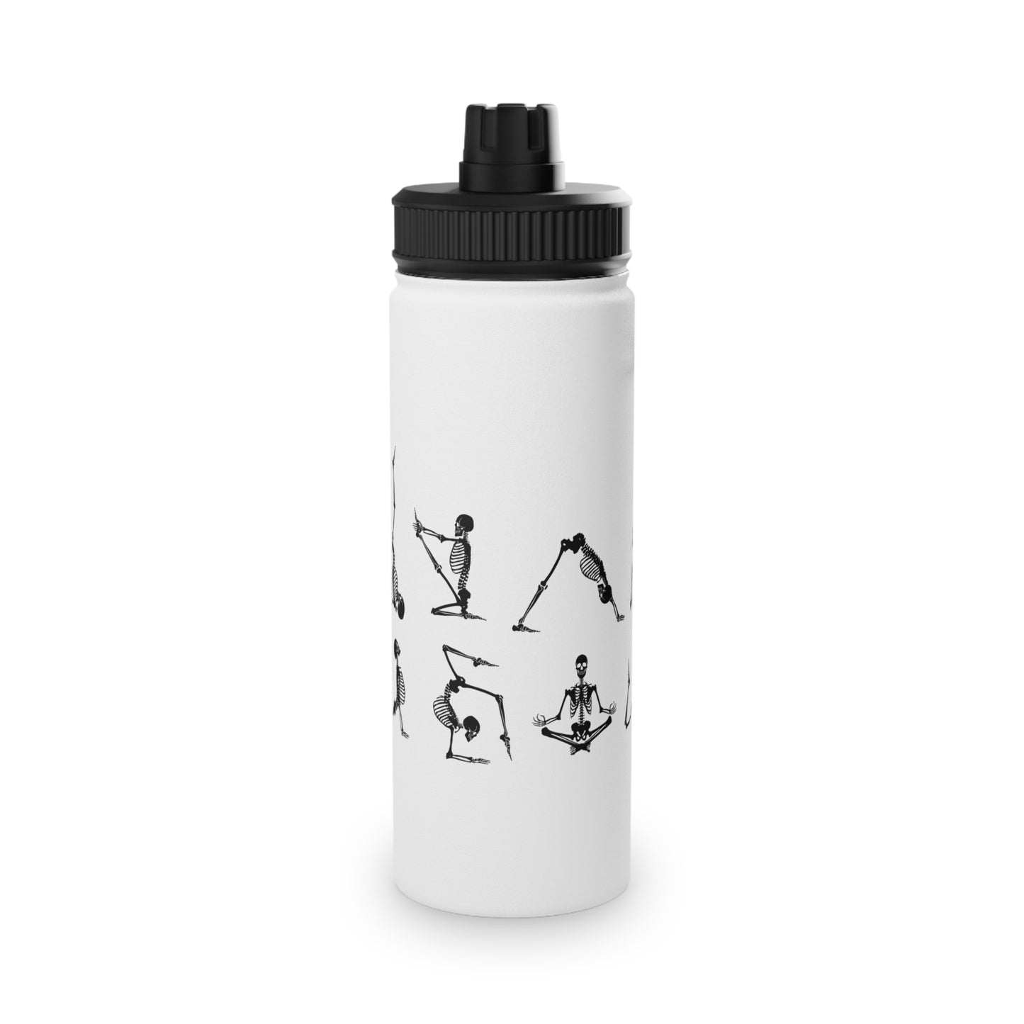 Skeleton Yoga Stainless Steel Water Bottle - # Sizes