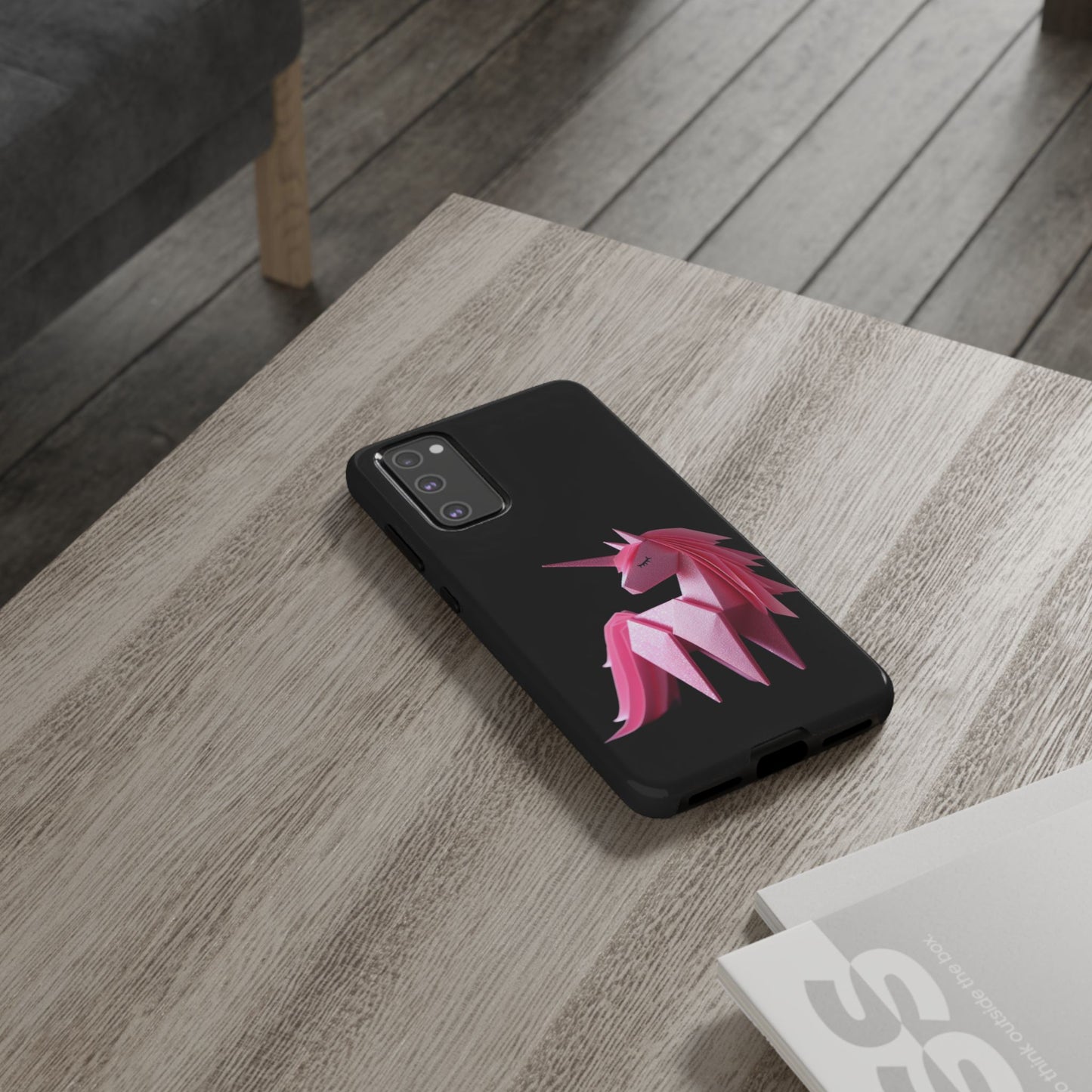 Origami Pink Unicorn Tough Cases iPhone/Google/Samsung