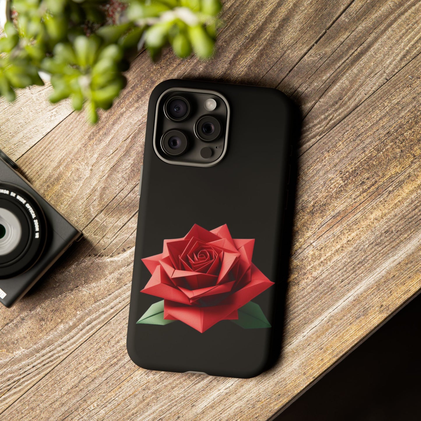 Origami Red Rose Tough Cases iPhone/Google/Samsung