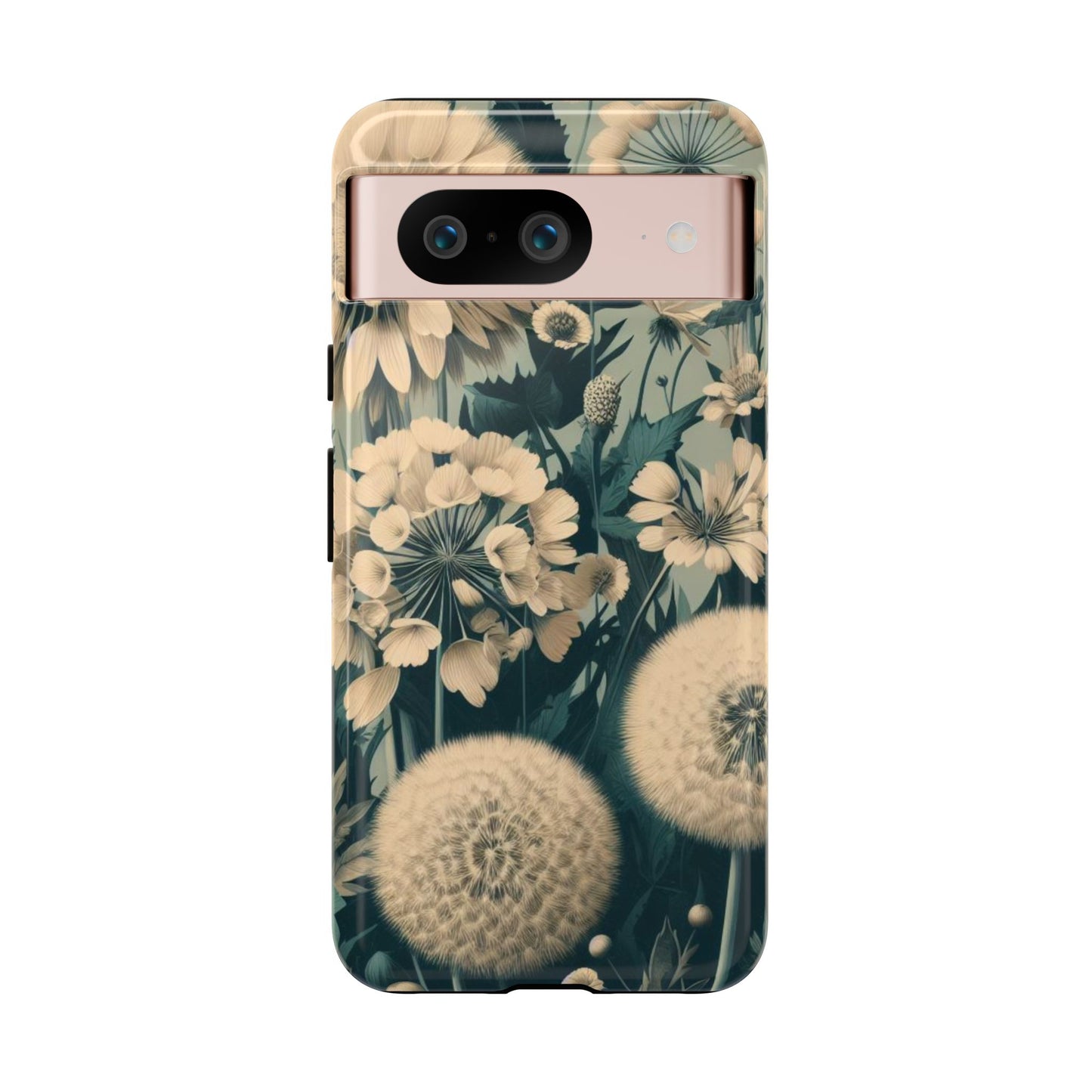 Blue & Cream Flowers Tough Cases iPhone/Google/Samsung