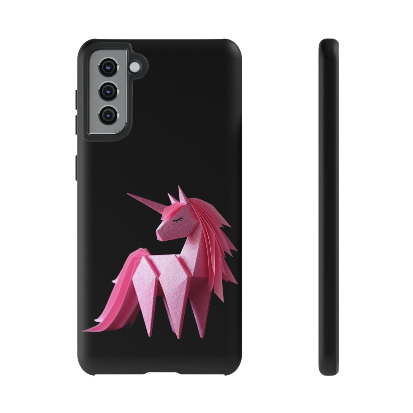 Origami Pink Unicorn Tough Cases iPhone/Google/Samsung