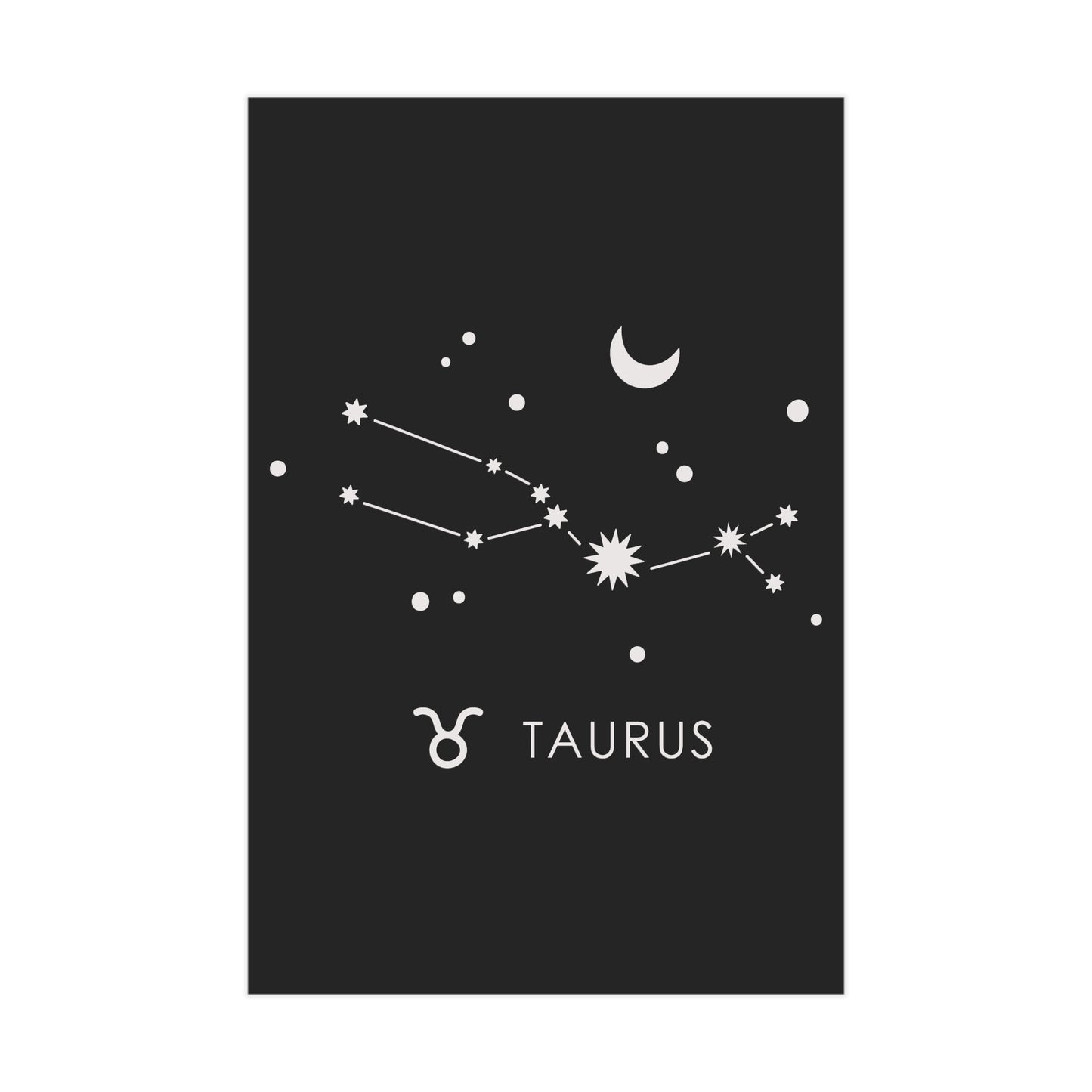 Taurus Starmap Unframed Prints - black