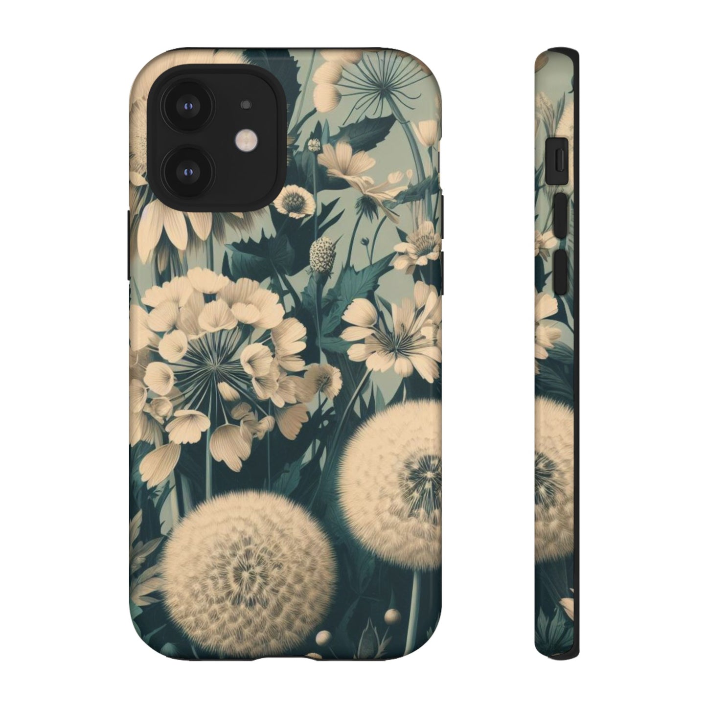 Blue & Cream Flowers Tough Cases iPhone/Google/Samsung