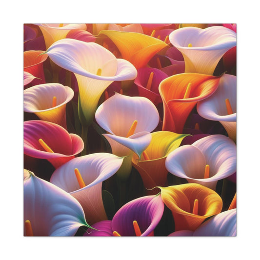 Calla Lilies Classic Canvas - Black