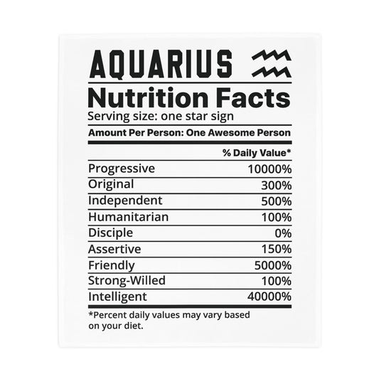 Aquarius Nutrition Plush Fleece Blanket - white