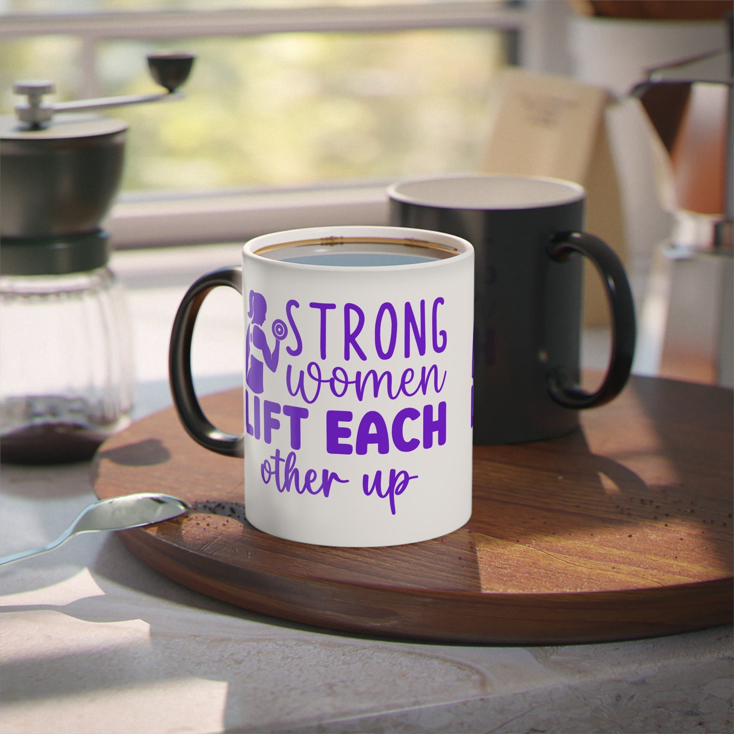 Strong Women... Magic Mug - Color Changing Mug for Fitness Enthusiasts