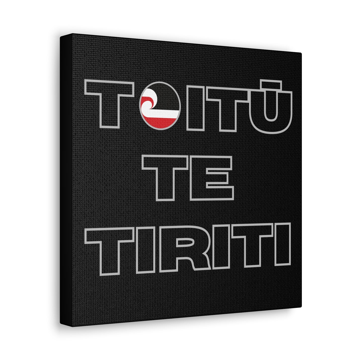 Toitū Te Tiriti Classic Canvas - Black