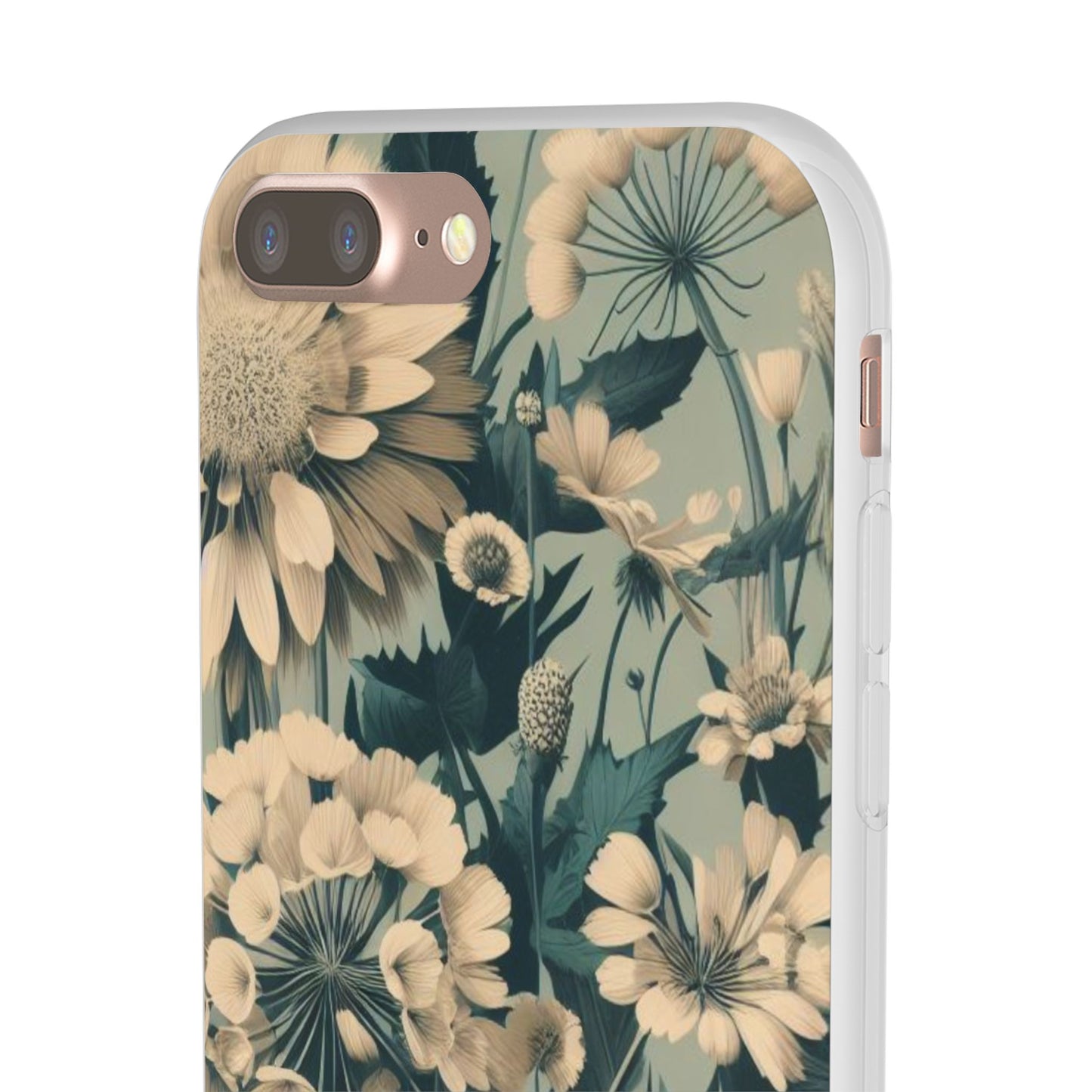 Blue & Cream Flowers Flexi Cases