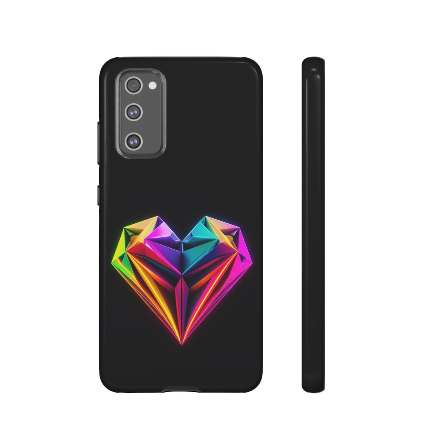 Origami Neon Heart Tough Cases iPhone/Google/Samsung