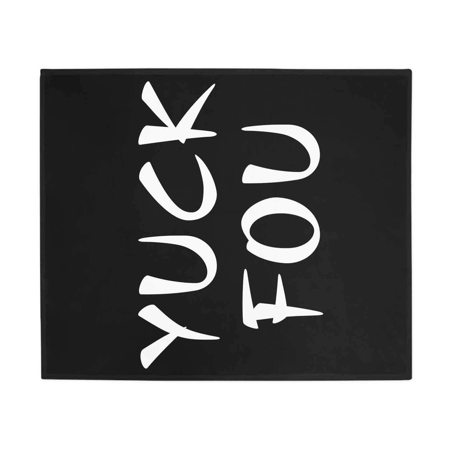 Yuck Fou Plush Fleece Blanket - Black