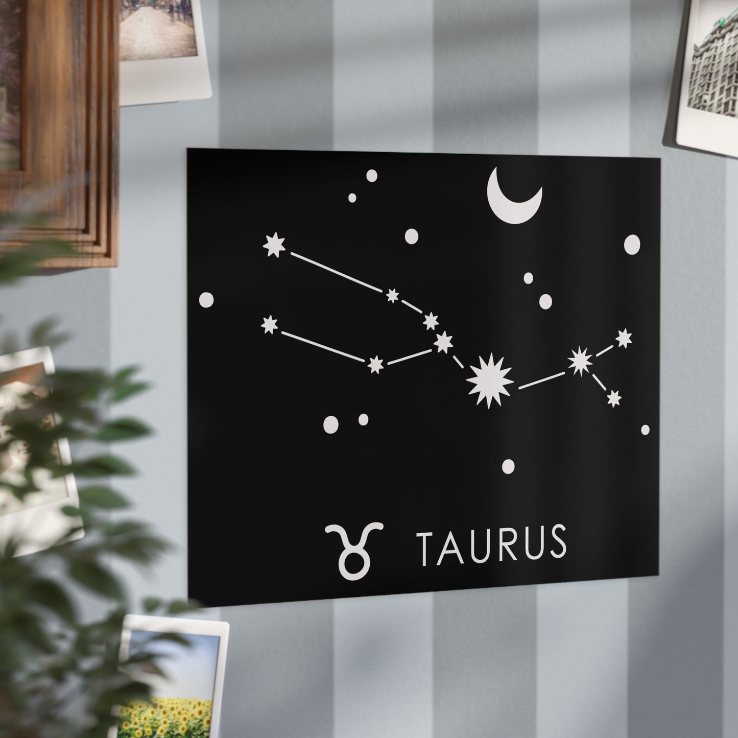 Taurus Starmap Unframed Prints - black