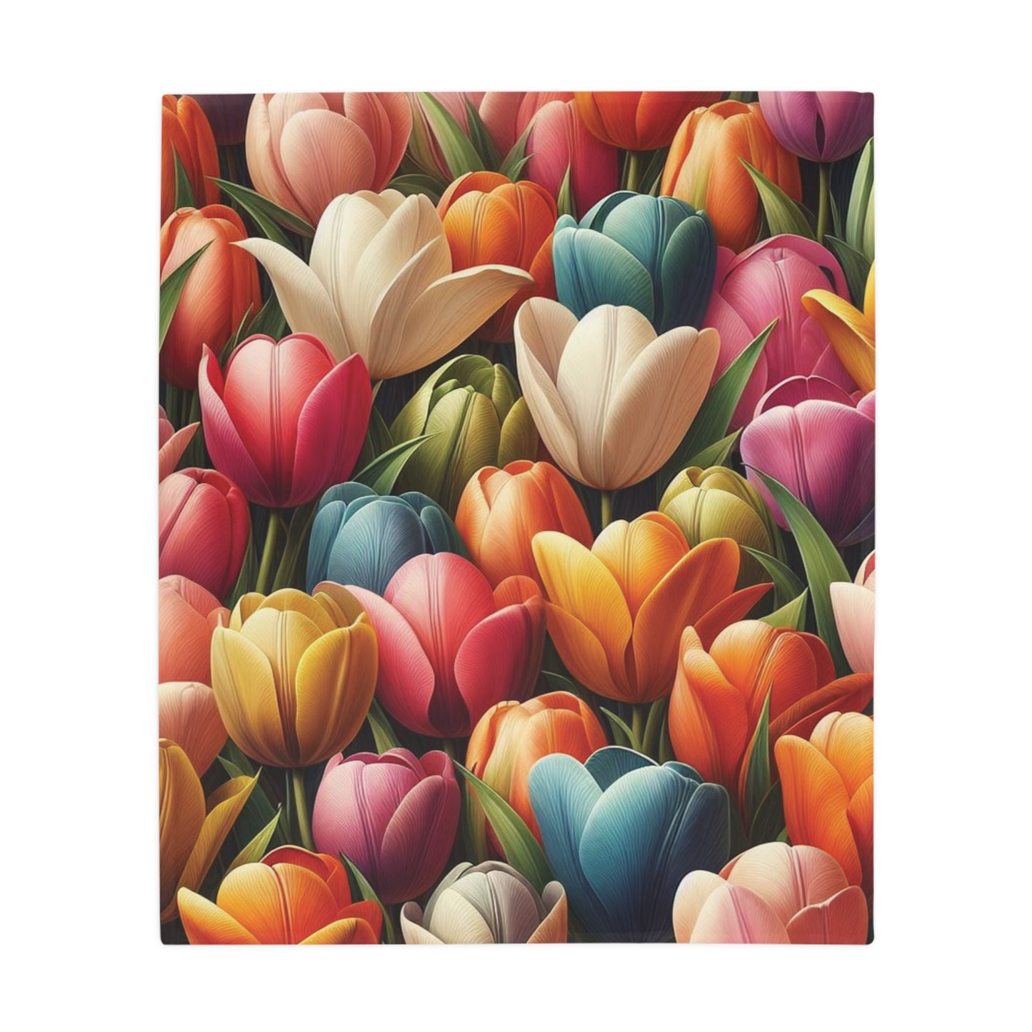 Tulips Plush Fleece Blanket