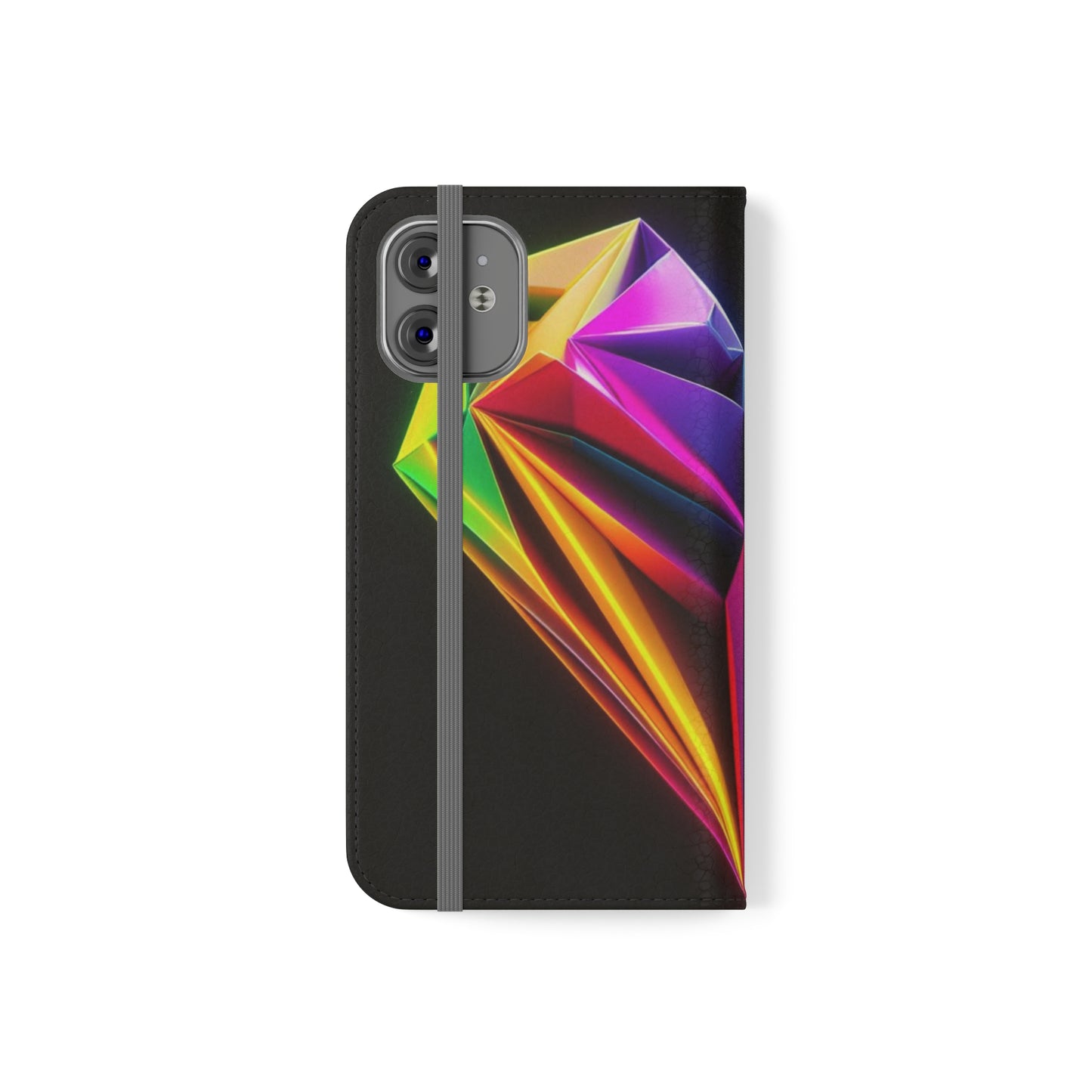 Origami Neon Heart Flip Cases - iPhone/Samsung