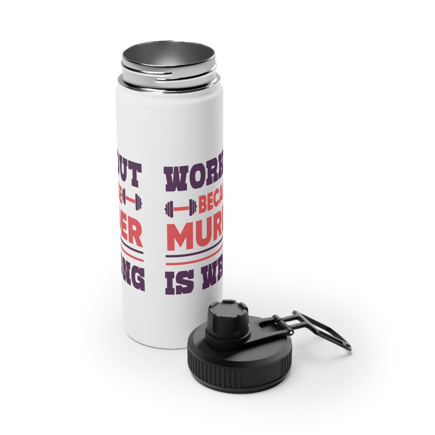 Murder is Wrong Stainless Steel Sports Water Bottle - 3 sizes